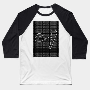 Zandvoort - F1 Circuit - Black and White Baseball T-Shirt